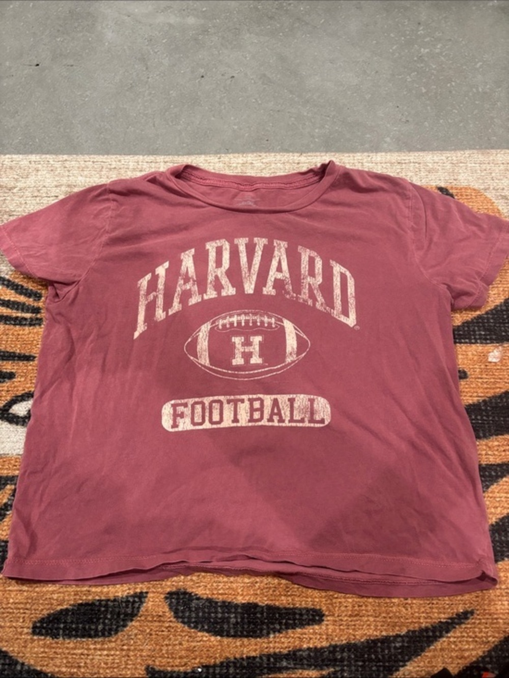 Harvard Maroon Graphic Crop Tee - Women's